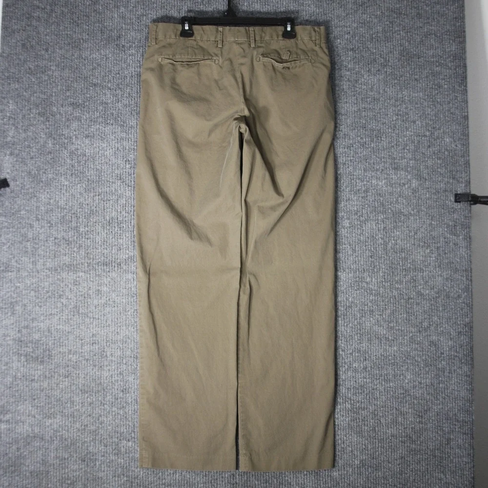 Banana Republic Dress Pants Mens 36 Tan Khaki‎ Straight Leg Cotton Slacks Chino
